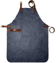 Custom Full Leather Apron - Marine