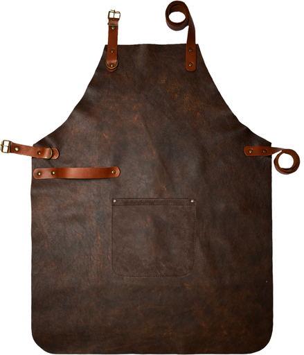 Custom Full Leather Apron - Espresso