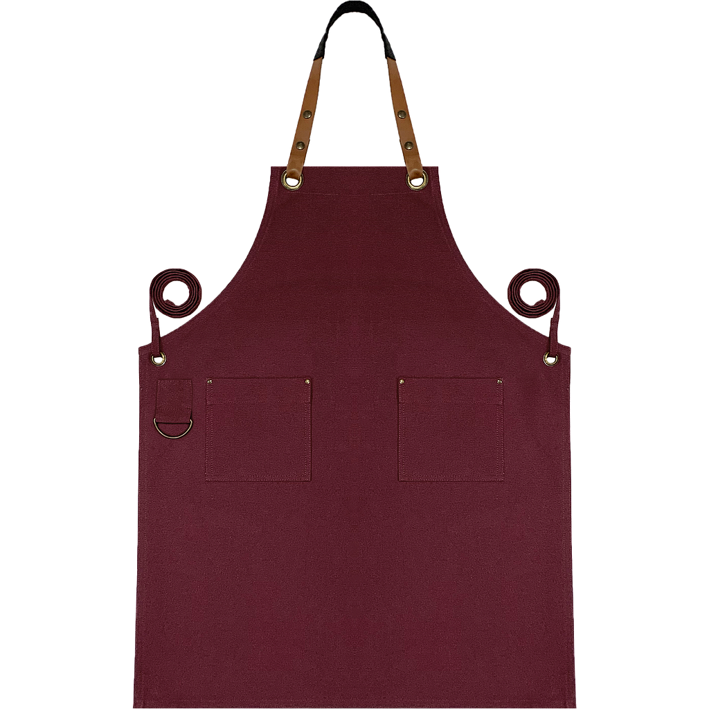 Custom Full Canvas Apron - Bordeaux