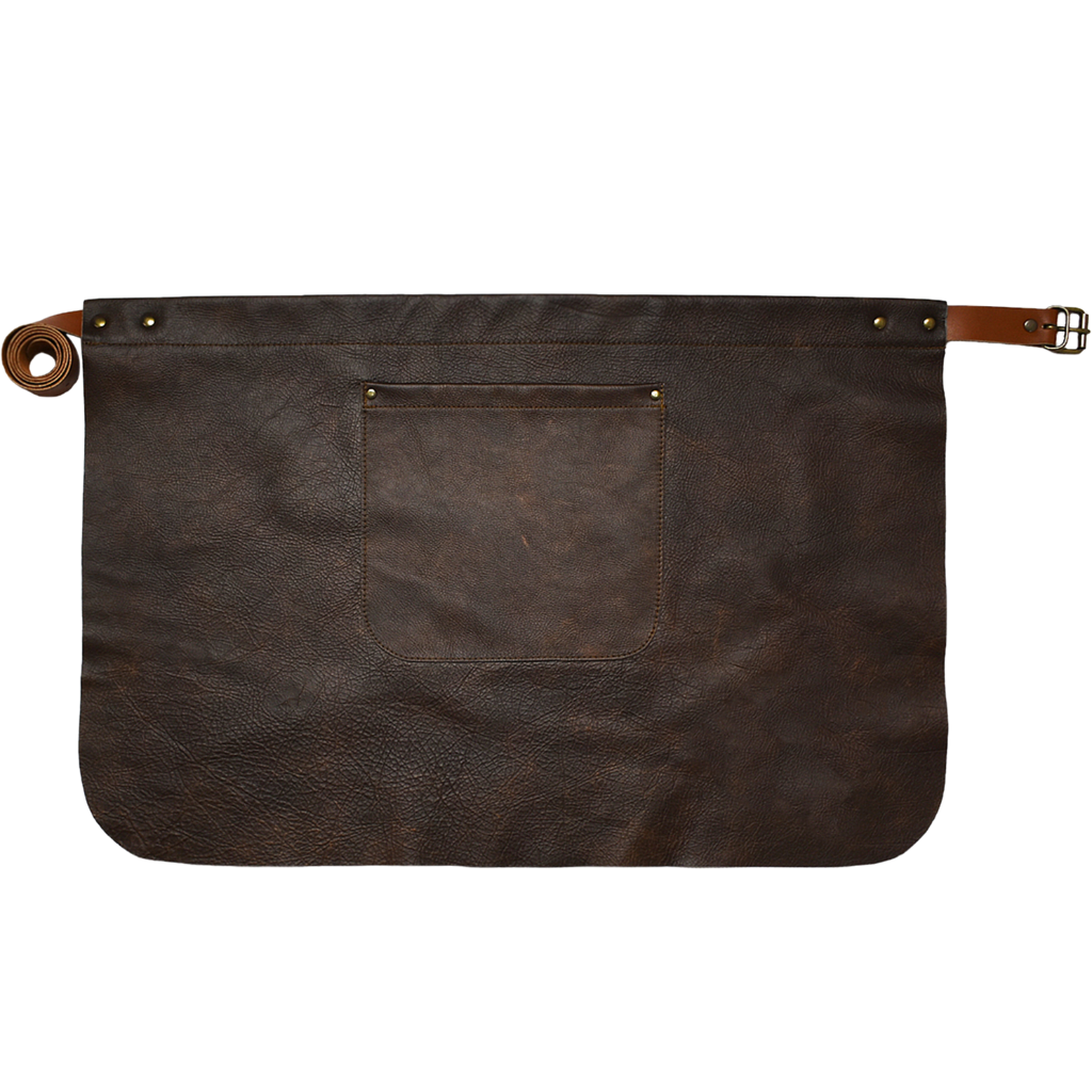 Half Leather Apron - Espresso