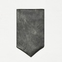 Leather Pocket Square - Charcoal