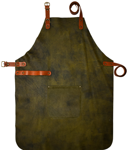 Full Leather Apron - Olive