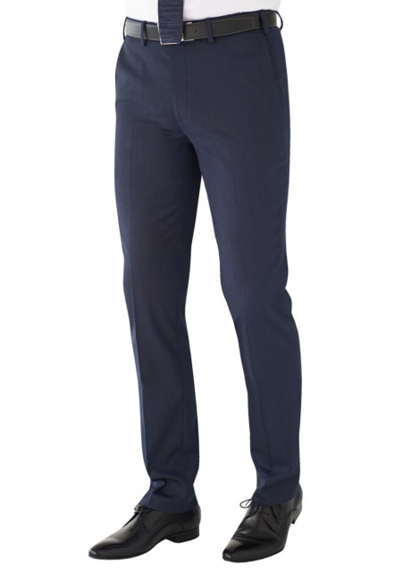 Gents Slim Fit Trouser Navy Pin Dot