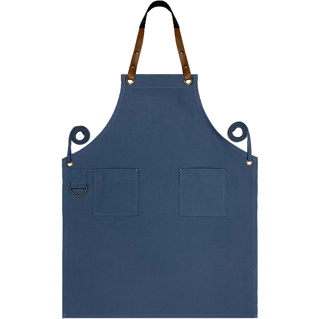 Custom Full Canvas Apron - Air Force Blue