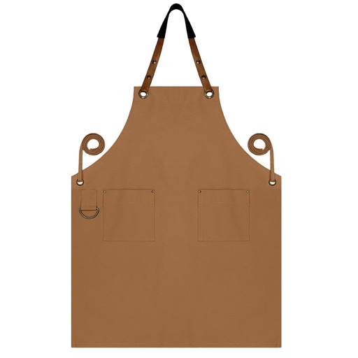 [UNI88016] Custom Full Canvas Apron - Chestnut