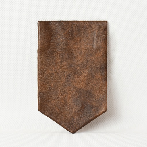 [UNI17085] Leather Pocket Square - Expresso