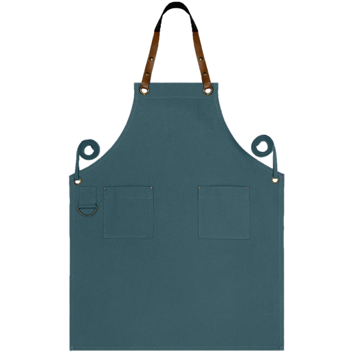 [UNI47394] Custom Full Canvas Apron - Petrol