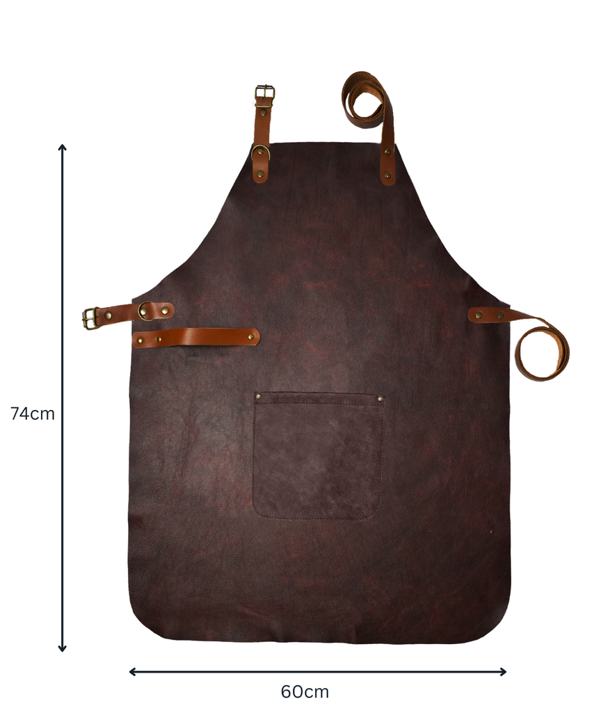 Full Apron Leather Bordeaux