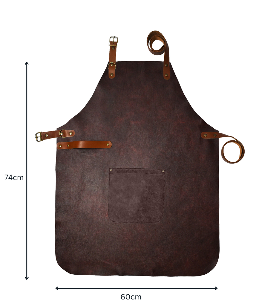 Full Apron Leather Charcoal