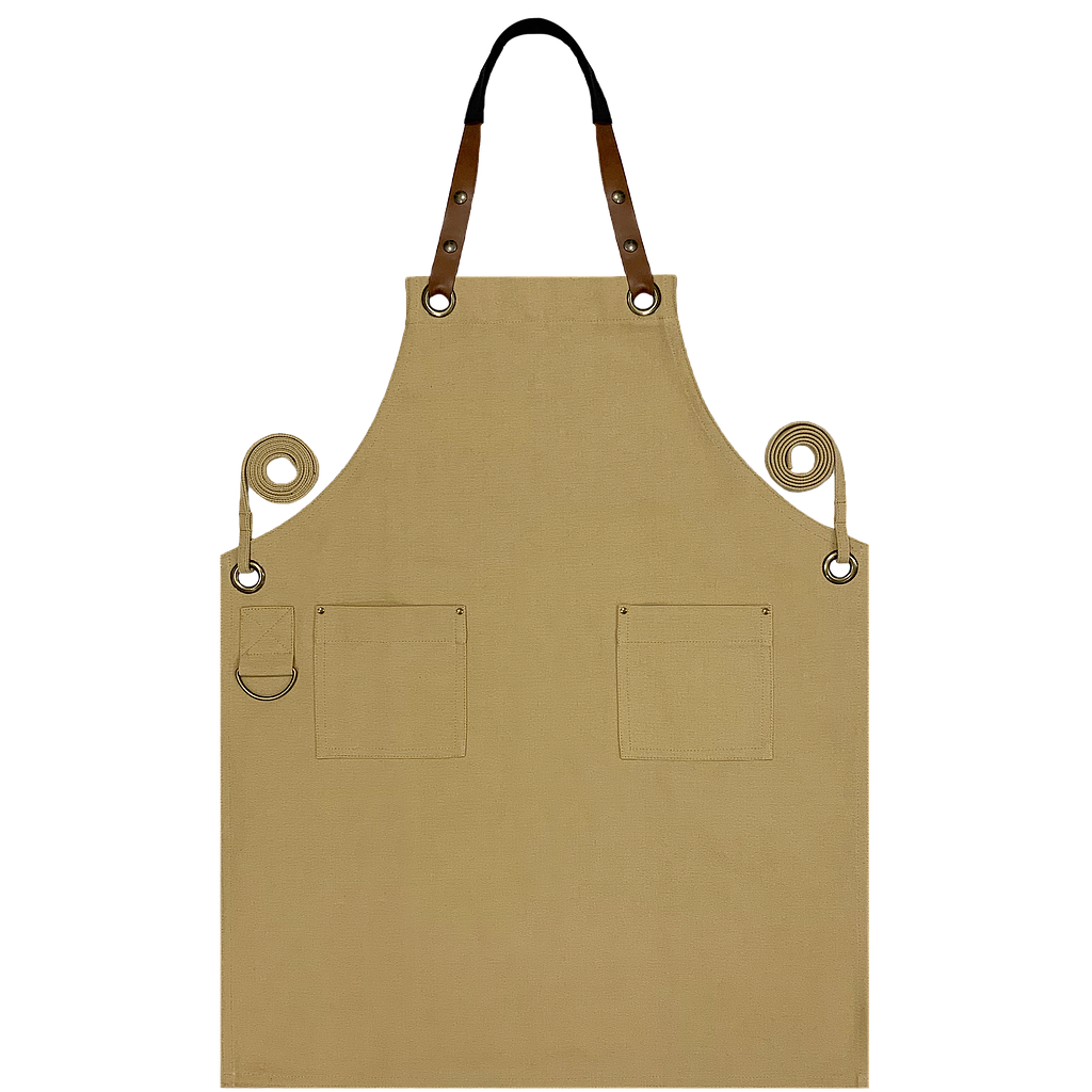 Custom Full Canvas Apron - Sand