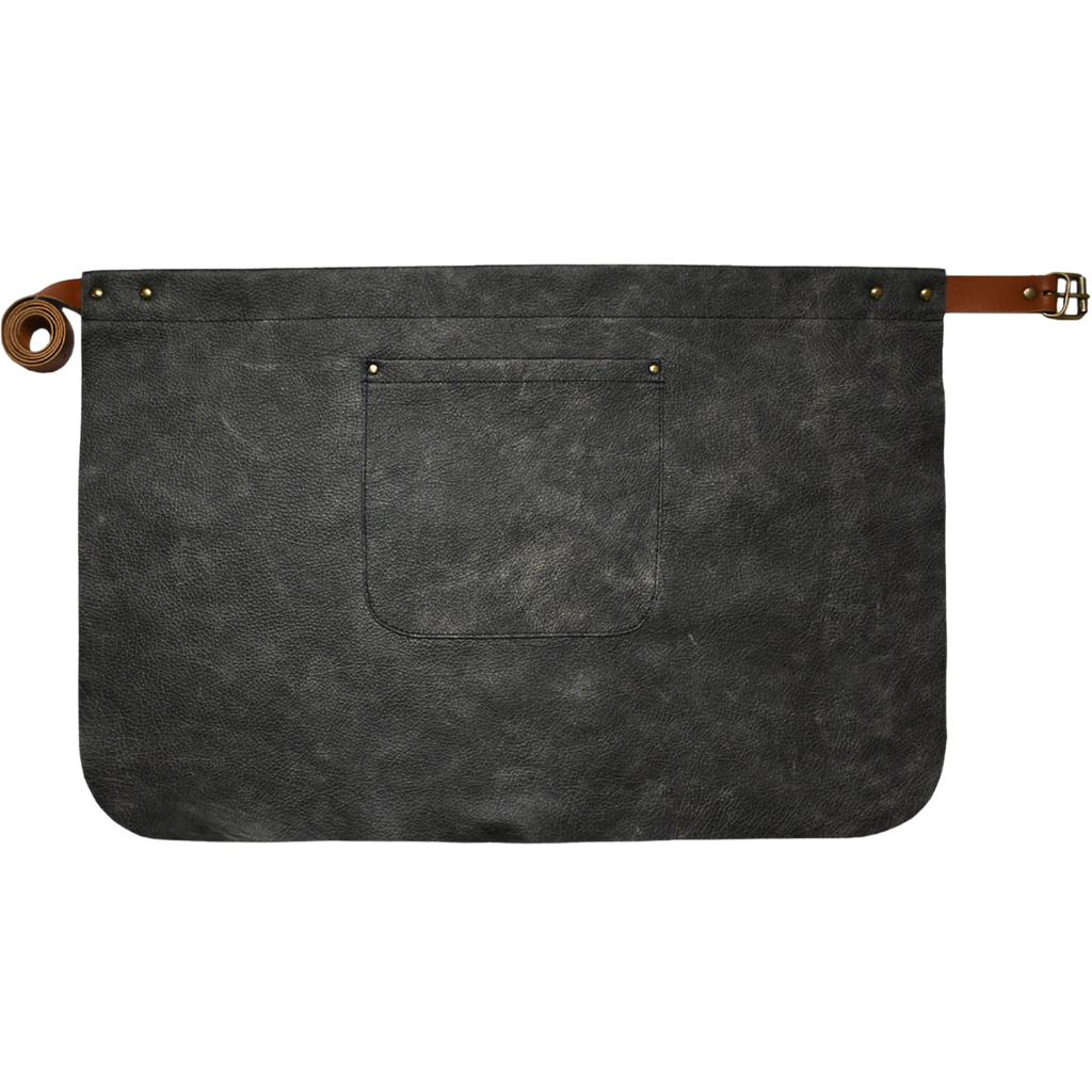 Half Leather Apron - Charcoal