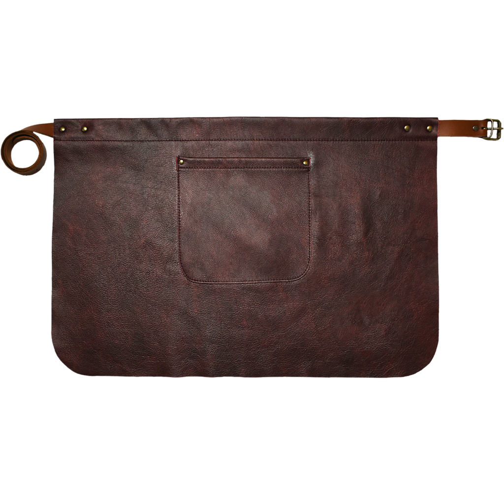 Half Leather Apron - Bordeaux