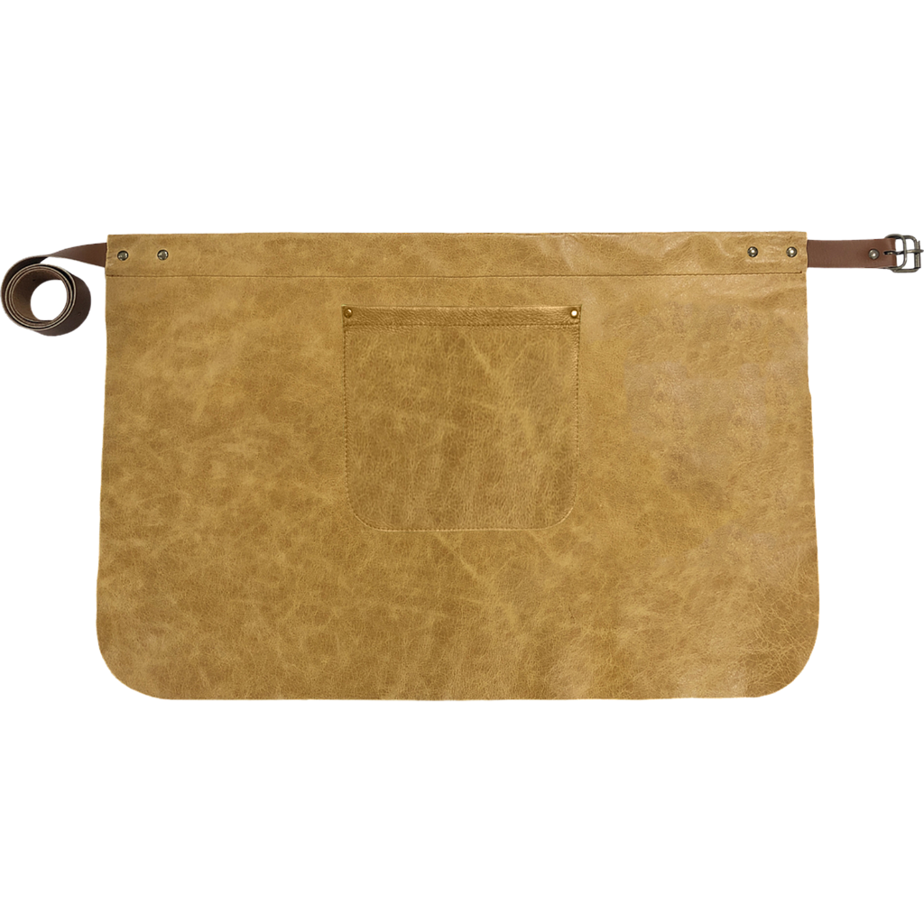 Half Leather Apron - Mustard