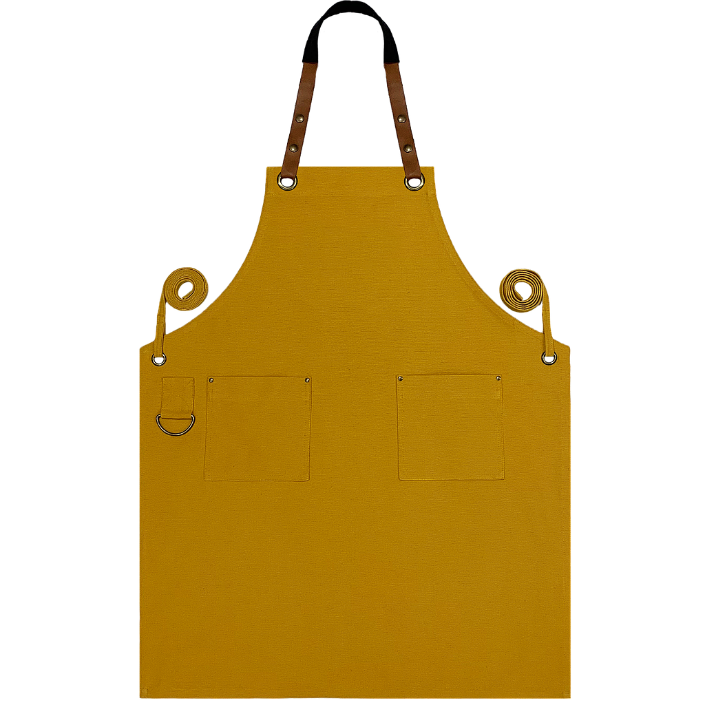 Custom Full Canvas Apron - Mustard