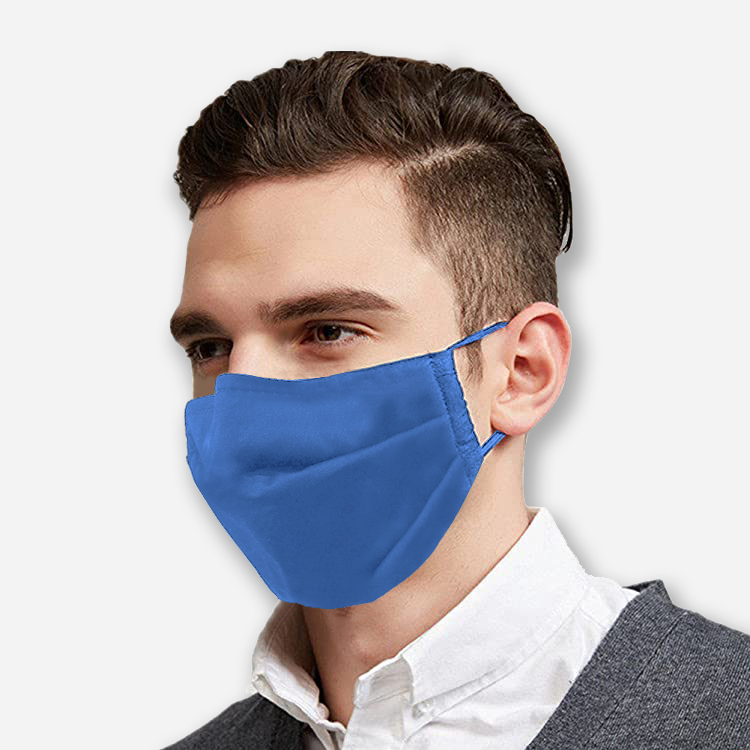 SWIFT-19 Reusable Antimicrobial Cotton Barrier Mask Blue