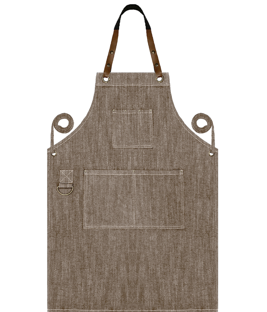 Custom Full Vintage Denim Apron - Buckwheat