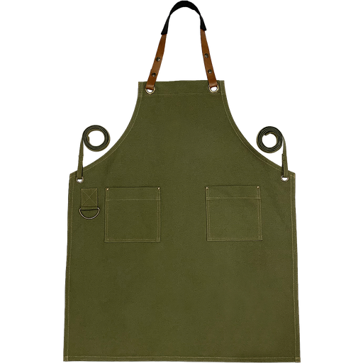 [UNI10] Full Canvas Apron - Olive