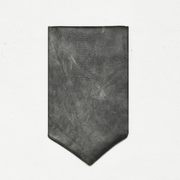 [UNI17084] Leather Pocket Square - Charcoal