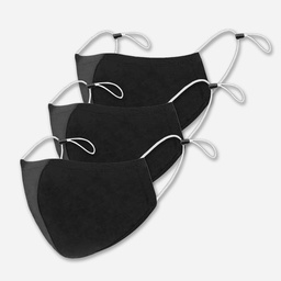 [UNI21675] Reusable Neoprene 2 Ply Barrier Mask Black / 3 Pack