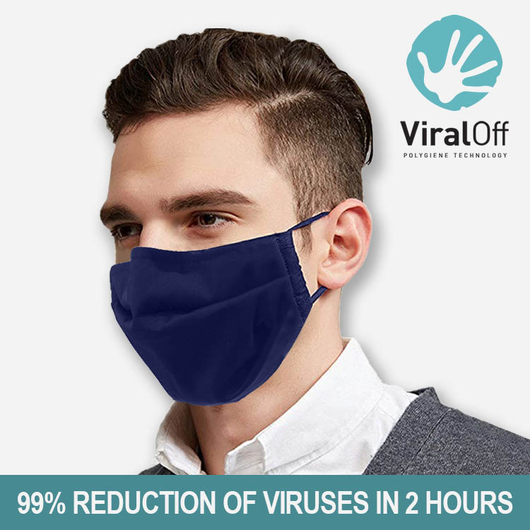 [UNI22001] SWIFT-19 Reusable Antiviral Cotton Barrier Mask Navy